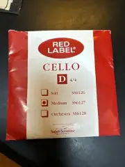 Super Sensitive Red Label 6127 Cello D String, 4/4