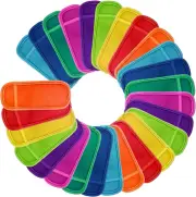 REIFUT 27 Pieces in 9 Colors Reusable Popsicle Holders Popsicle Bags Freezer ...