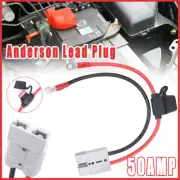 1PC Anderson Lead 50 Amp 50A plug Battery Connector Fuse Holder Cable Lead 300mm