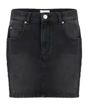 Isabel Marant Étoile Stessy Logo-Patch Denim Skirt FR36,FR38 Black