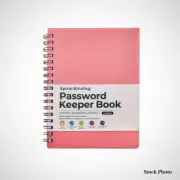 Password Keeper Journal Organizer 4.7" x 6.1" Alphabetical Logbook Binder Pink