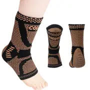 2 PCS Copper Ankle Brace Socks, Copper Joint Foot Compression Sleeve, Plantar Fa