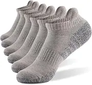 [MEIJUN] 6 Pairs Sports Ankle Socks Athletic Low-Cut Socks Thick Knit Autumn Winter Socks Outdoor Fitness Breathable Quick Dry Socks Wear-Resistant Warm Socks Lightweight Anti-Skid No-Show Socks for Marathon