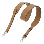 45.3" Adjustable PU Leather Purse Strap Crossbody Replacement Light Brown/Silver