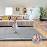 Kids Baby Play Mat, 3cm Thick Tatami Muscle Mat, Extra Thick Foam Mat for Kids in Tatami Mat Ideal for Crawling, Tummy Time Childrens Playroom Decor, 150 * 200cm