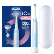 Oral-B iO Series 3 Gentle Care Sensitive White Electric Toothbrush (Ice Blue)
