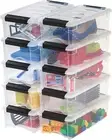 6 Quart Stackable Plastic Storage Bins with Lids, 10 Pack - Bpa-Free, Made in US