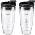4 Pieces Ninja Blender Cups Replacement Parts 24oz with Lids Upgraded Blender...