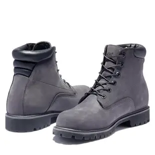 Timberland 男款深灰色磨砂革防水6吋靴|A1OIZC64