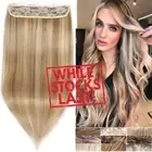 100% Human Hair Extensions Highlight Headband Wire In no clip Weft One Piece AAA