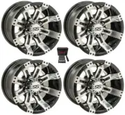 GTW Tempest 10" Golf Cart Wheels/Rims Machined Yamaha