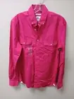 LACOSTE 38 Modern Fit Shirt Mens S/Woman's M Fuchsia Long Sleeve Button Down -B7