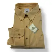 Viyella x Maus & Hoffman NWT VTG DS Cotton Wool Button Down Shirt Yellow Men 2XL