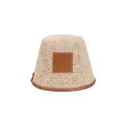 [Jacquemus] Jacquemus-Le Bob Soli In Light Brown Leather And Raffia-Donna 58 CM