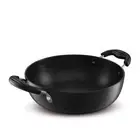 KENT Hard Anodised Induction Kadai / Wok, 24 cm, 2.8 Ltr, Black- Free Shipping