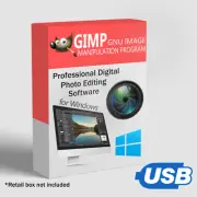 NEW PRO Photo Graphic Design Digital Image Editing Software | GIMP w/ Guide USB