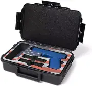 1 Pistol 2 Magazine Hard Case, DORO Gun Case with Mycasebuilder Custom Foam Inse