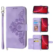 MCC iPhone XR Wallet Case Cover Extra Card Slots with Strap Apple iPhoneXR [Purple]