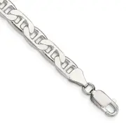 7 Inch Sterling Silver 6.5mm Flat Anchor Chain