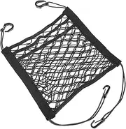 iplusmile 3-Layer Car Mesh Organizer, Seat Back Net Bag Driver Storage Netting Pouch Front Seats Pet Net Barrier for Car SUV Van Black