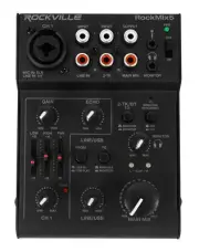 Rockville RockMix 5 USB Computer Recording Interface Mixer w/Bluetooth, Echo, EQ