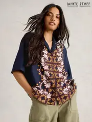 White Stuff Blue Bella Blend Resort Shirt (W22623) | $150