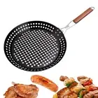 Bakeware Grill Pan Round BBQ Griddle Indoor or Outdoor Grilling Pan