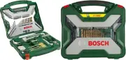 BOSCH GREEN 103-Piece X-Line Titanium Drill Bit &Tool Kit Set Wood Metal Masonry