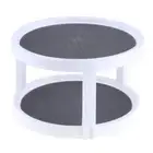 Spice Rack Jar Holder Tray W/ 2 Layers Kitchen Storage Rack 360° Turntable Round