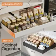 Slide Pull Out Cabinet Organizer Expandable Drawer Adjustable Extenda 32-52cm