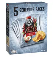 Red Rock Deli Sweet Chilli & Sour Cream Potato Chips 5 Pack 140g