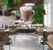 3D Bubble Tea A1106 Pearl Tea Milk Tea Shop Wallpaper Wall Murals Self-adhesive