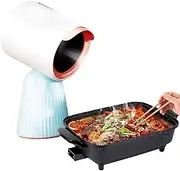 Portable Kitchen Mini Fan Range Hood with One Button Start and Multi Filtration Space Saving White Indoor Exhaust Fan with Oil Extractor Filter and Vent