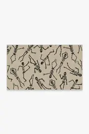 90' x 150' | Machine Washable Runner Rug | Kid & Pet Friendly | Indoor Rug | Bone Dance White Rug | Ruggable