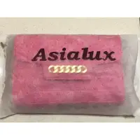 在飛比找蝦皮購物優惠-Asialux品牌精品粉色鏈條肩背包（附贈18K 3A方晶鋯