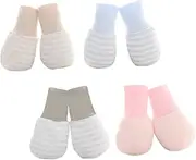 [TOVINANNA] 4 Pairs Mitten Gloves for Newborns Soft No Scratch Winter Mittens Camouflage and Gentle Elastic Wrist Design for Secure Fit for Protection