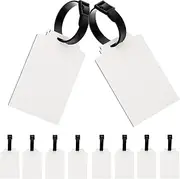 COHEALI Bag Tags 10pcs Blank Luggage Tag Luggage Identification Tags Blank Passport Tag Luggage Identify Tags Suitcase Label DIY Blanks Business Id Holder Bag White Sublimation Travel