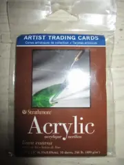 Strathmore Artist Trading Cards, Acrylic Paper Linen canvas, 10 Sheets/Pkg. NEW