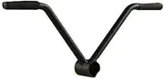 ZHZXBDGQ Rowing Deadlift Barbell Pull Back Handle T-Shaped Double-Handle Position V Opposite Grip one-Handed Barbell Barrel Rack Fitness Pull Back Equipment