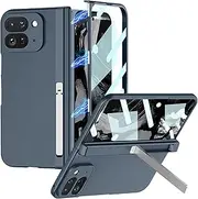 DOOTOO for Google Pixel 9 Pro Fold Case Hinge Coverage Protective Built-in Front Screen Protector & Slide Kickstand Matte PC Full Body Magnetic Shockproof Case (Green)