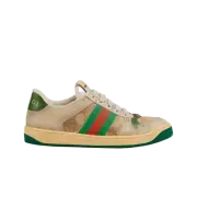 (W) Gucci Screener Leather Sneakers Butter