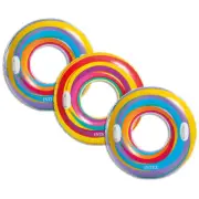 3x Intex Inflatable 91cm Swirly Whirly Tubes Swimming Pool Play Round Toy Asst