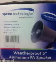 Brand New Speco Spc-8 5 inch 15 Watt All Weatherproof PA Speaker