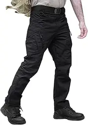 [BUTERULES] Tactical Pants Military Clothing Men's Outdoor Work Cargo Pants Airsoft Army Combat Trousers Black XL(34)