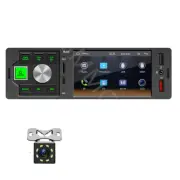 Single 1Din Car Bluetooth Multimedia Player AUX FM Radio Audio Stereo W/Free Cam (for: Porsche)