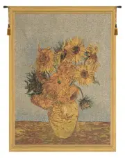 Sunflowers by Van Gogh I European Tapestry - Wall Art Hanging Decor - 23x17 Inch