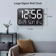 Large Digital LED Wall Clock Jumbo Display with Calendar Temperature Desk Clock