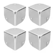 4 Pcs 1.97"x1.97" Speaker Corner Protectors, Iron Box Corner Edge Guard, Silver