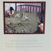 WOOLRICH Twin Size Flannel Sheet Set Hunting Dogs Ducks Drab Olive Green NEW