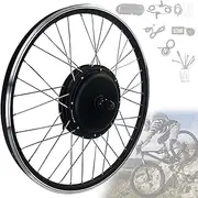 Electric Bike Conversion kit 20" 24" 26" 27.5" 28" 29" 700C Front Wheel Electric Bicycle Hub Motor Kit Electric Bike Kit for Adults，with Intelligent Controller and PAS System(48V1500W,28inch)